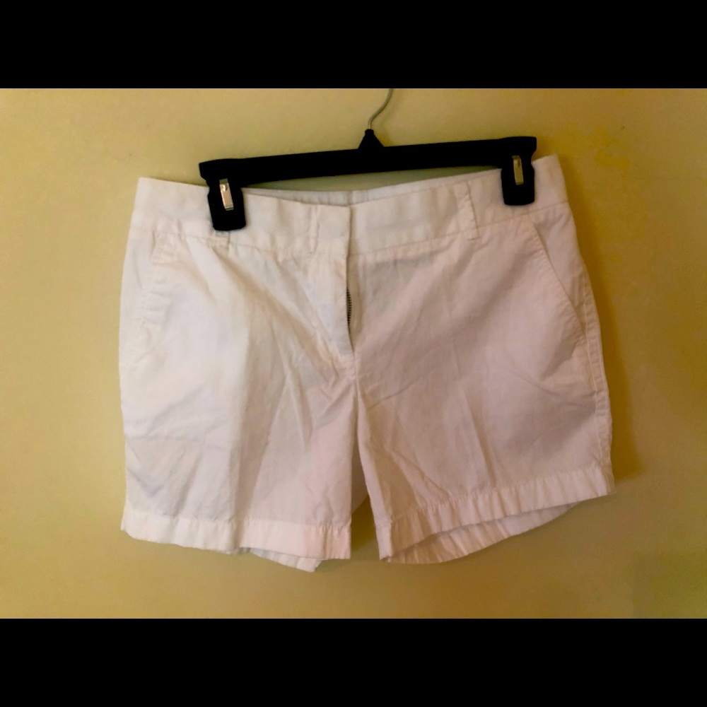 J Crew white chino shorts